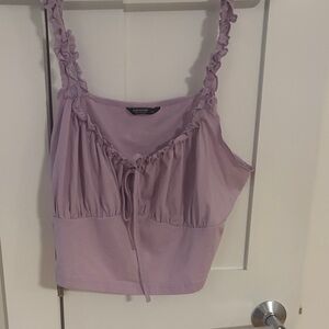 SHEIN Lilac Ruffled Camisole Top